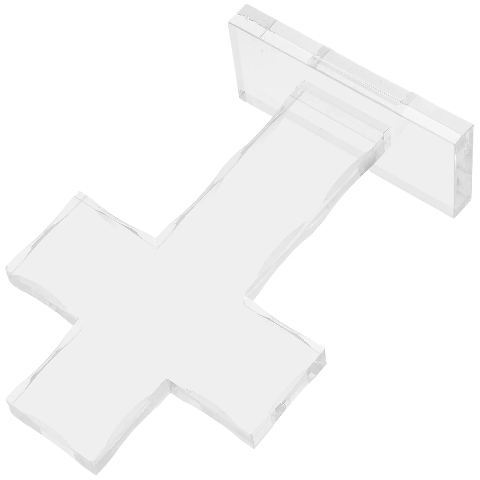 

Acrylic Standing Cross Transparent Elegant Faith Ornament Spiritual Growth Tabletop Decor Christian Baptism Wedding Centerpiece