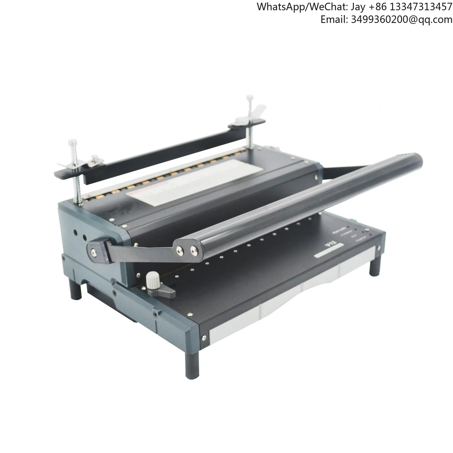 

WD-V10/V12 Desktop A4 Size Electric 10/12 Pins Paper Book Edge Velo Binding Machine