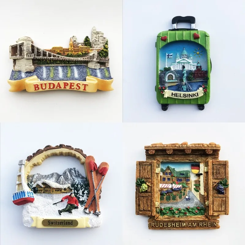 Various Countries Fridge Magnets Travelling Souvenirs Fridge Sitckers Home Decoration Message Board Magentic Stickers Gfits