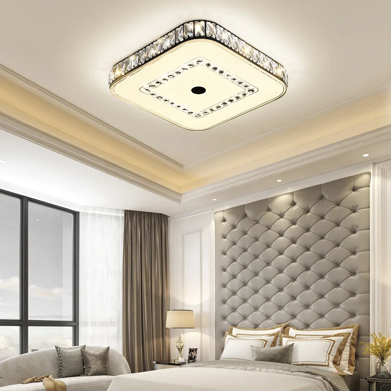 SANDYHA الحديثة جولة كريستال LED تجهيزات ضوء السقف نابضة بالحياة غرفة المعيشة لهجة المحيطة غرفة الطعام أنيق غرفة الاطفال ديكور