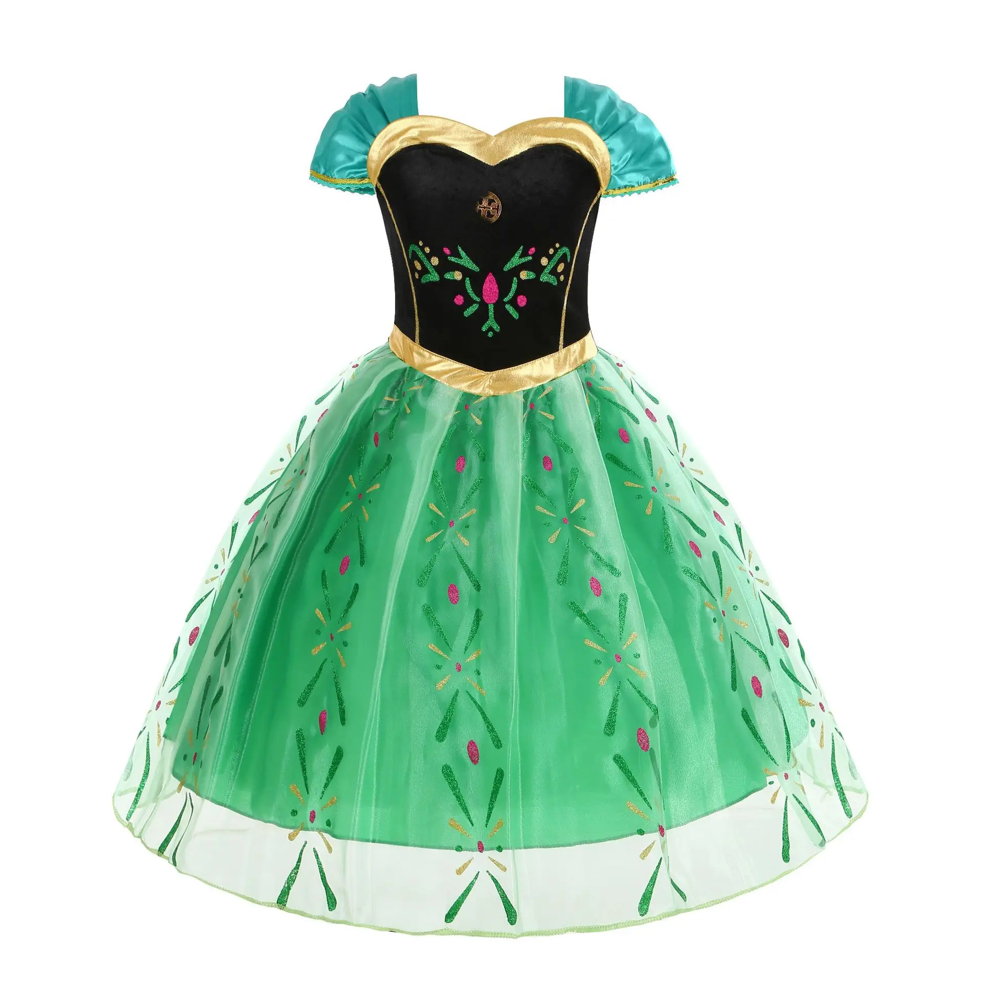 Girls Frozen Elsa Anna Dress Kids Peach Princess Carnival Dress Cinderella Rapunzel Snow White Belle Cosplay Halloween Costume