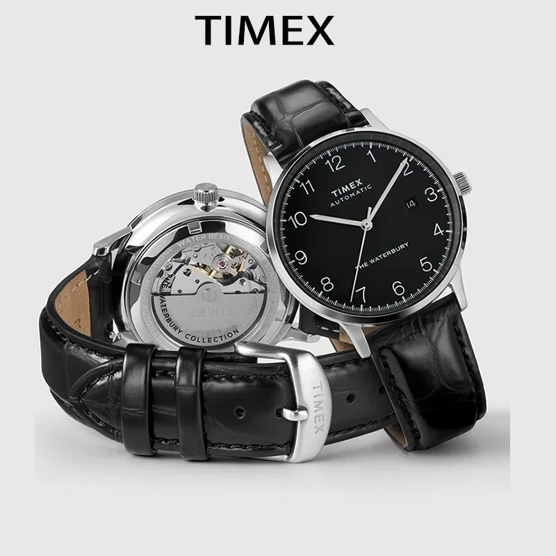 ساعة TIMEX الفاخرة الأوتوماتيكية ساعة ميكانيكية أوتوماتيكية للرجال من الفولاذ المقاوم للصدأ الأمريكي مقاومة للخدش ومقاومة للماء ساعة غوص