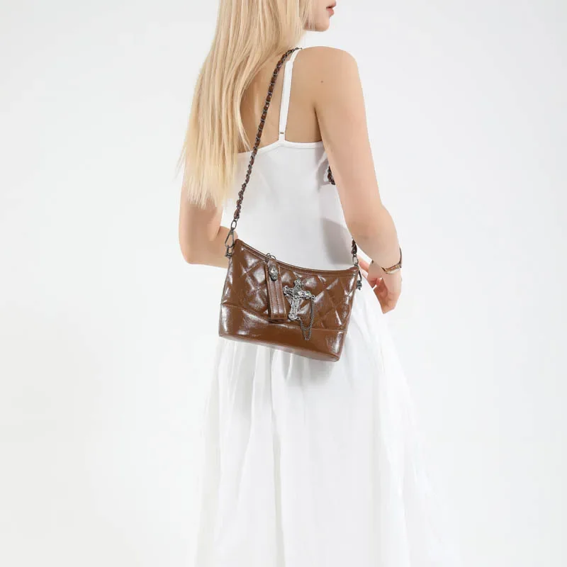 حقيبة نسائية جديدة متعددة الاستخدامات لعام 2025 بكتف ومتقاطعة مع نمط ماسي عالي الجودة