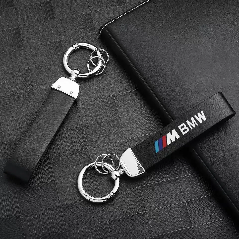 Leather Car Key Chain Rings Keychain For BMW E46 E90 E60 F30 F10 X2 X3 X5 X4 X6 X7 G30 G20 G32 G11 G12 Styling Accessories