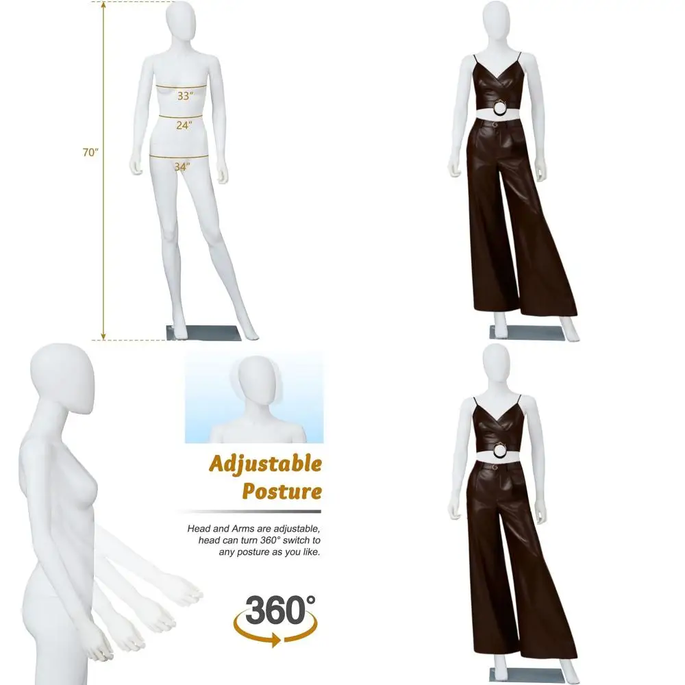 

Реалистичный женский манекен 70 см с регулируемыми руками, ногами и функцией вращения для демонстрации и шитья