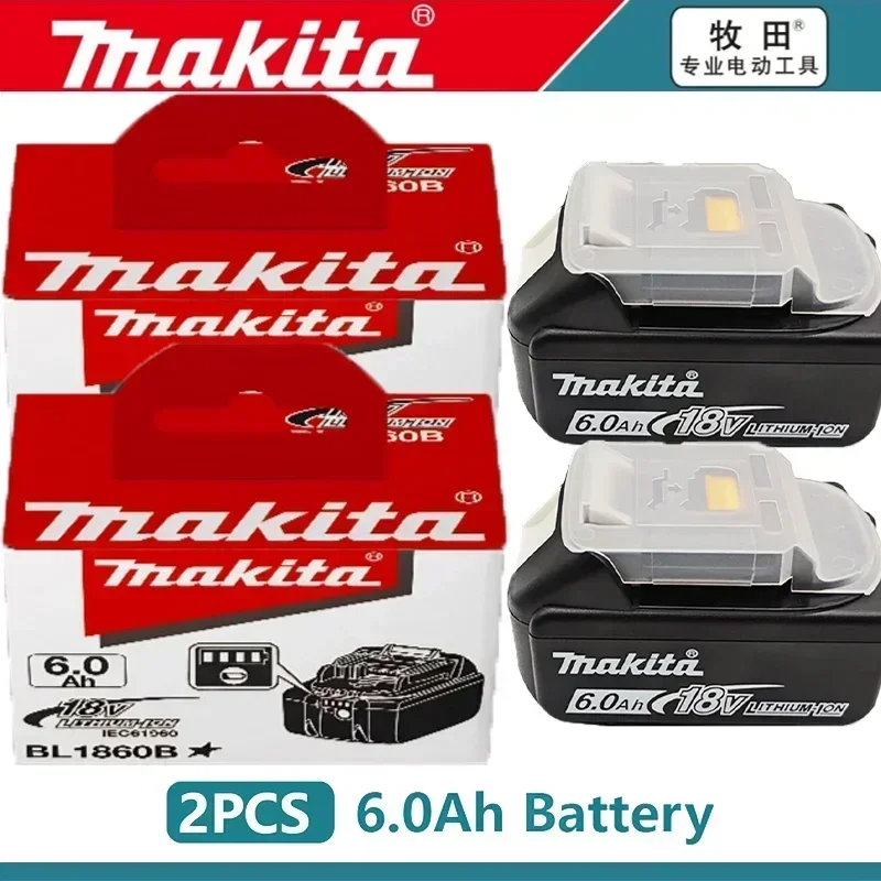 Originele Makita 18V batterij 6ah, met batterij-indicator Oplaadbare Makita-batterij, BL1830 BL1840 BL1850 Power Tool-batterij