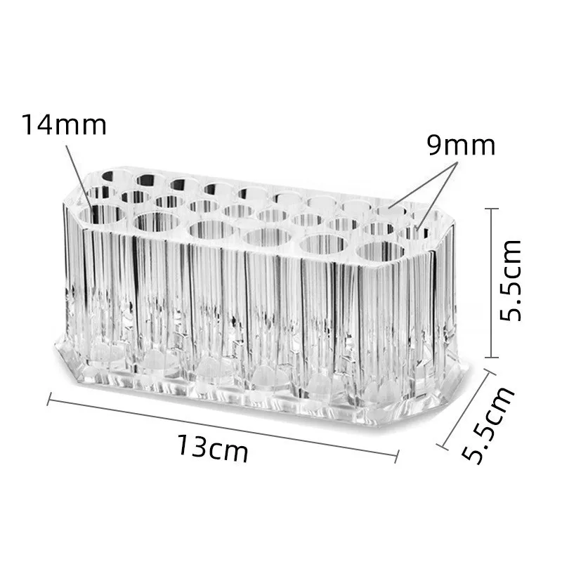 26 Holes Acrylic Nail Brushes Organizer Nail Art Kit Storage Tools Makeup Cosmetics Pen Display Case Holder Holder Showing Shelf view 2