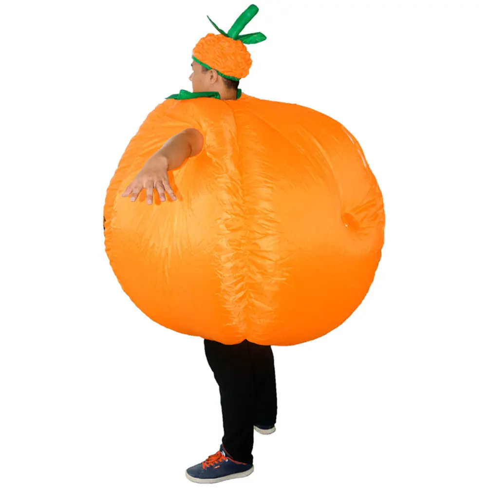 

Pumpkin Inflatable Costume Orange Adults Halloween Party Cosplay Performance Dress Adults Costumes Holiday Costume