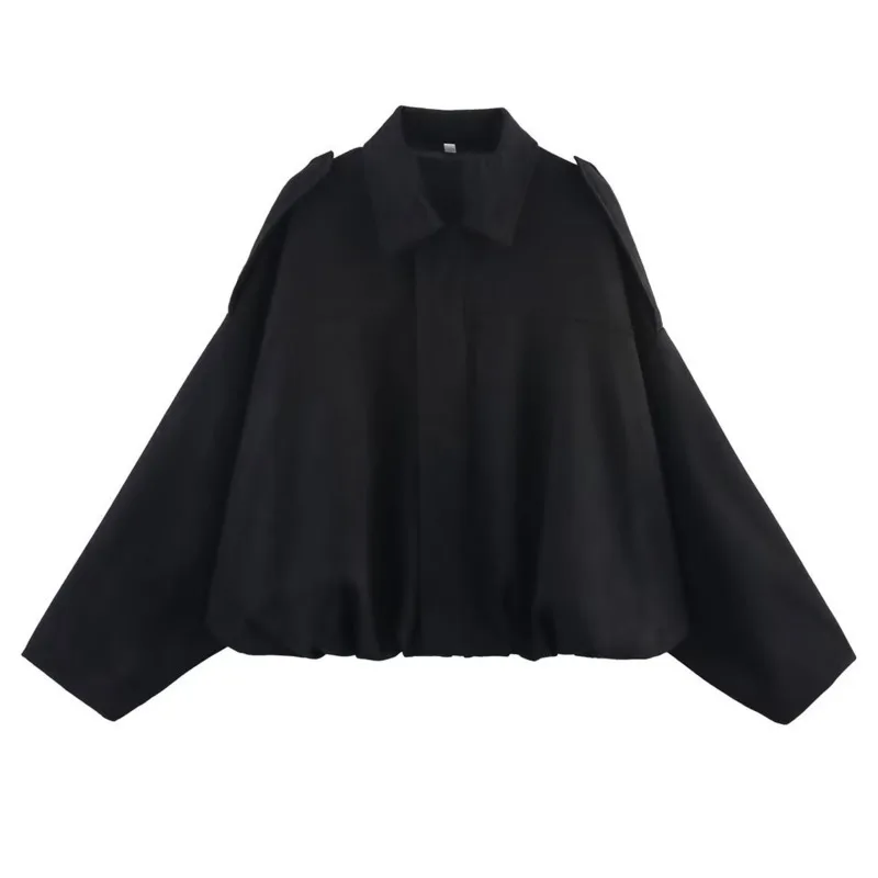 WHTREND المرأة الأزياء سستة سترة فضفاضة كبيرة الحجم معاطف عارضة أعلى ربيع الخريف جديد WH1886 #6