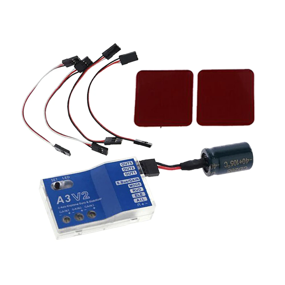 3‑Axis Gyro A3 V2 Flight Controller Stabilizer ABS PC Material For RC Airplane Quadcopter Multicopter Copter Model Parts