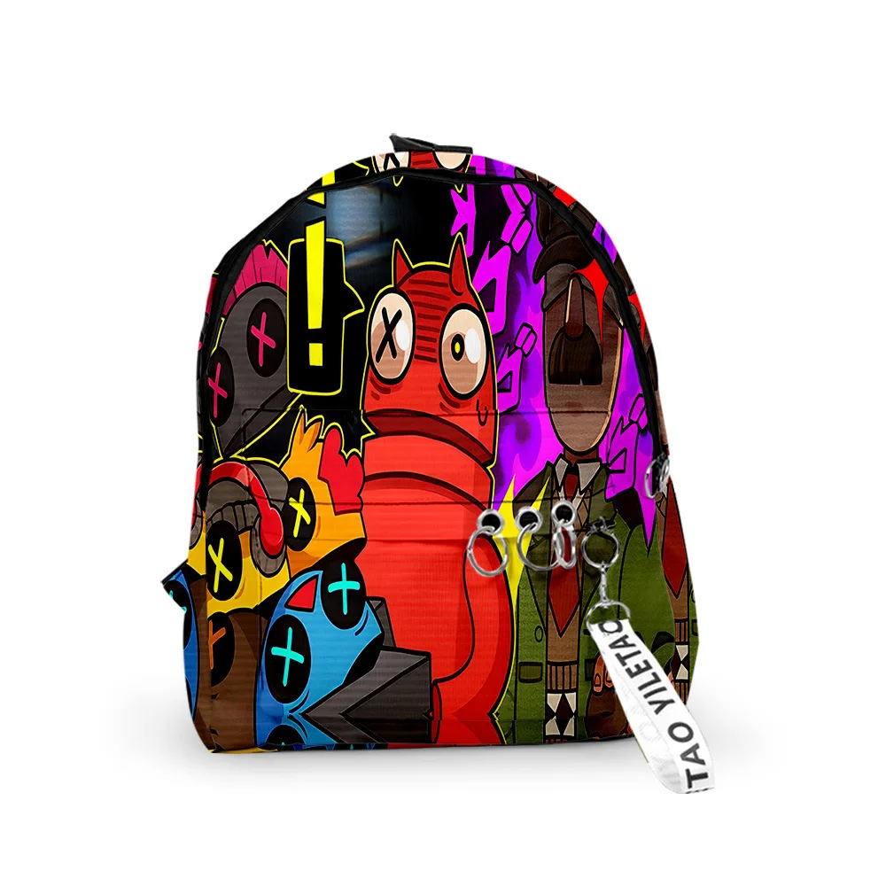

Fashion Novelty Youthful R.E.P.O repo School Bags Notebook Backpacks 3D Print Oxford Waterproof Key Chain Small Travel Bags