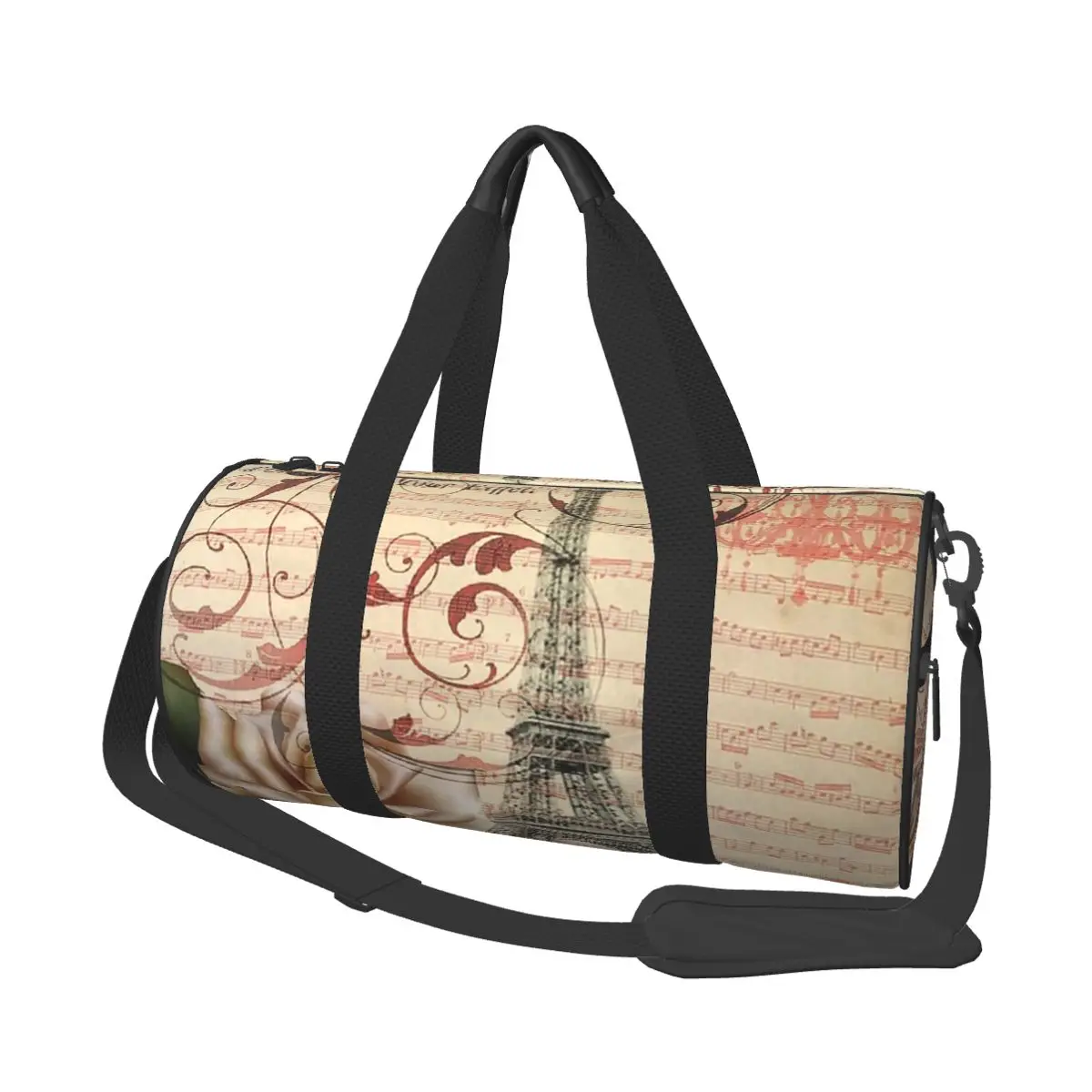 

Темная академия, французская ботаническая белая роза, Париж, Эйфелева башня, большая спортивная сумка, дорожные сумки, сумки для фитнеса