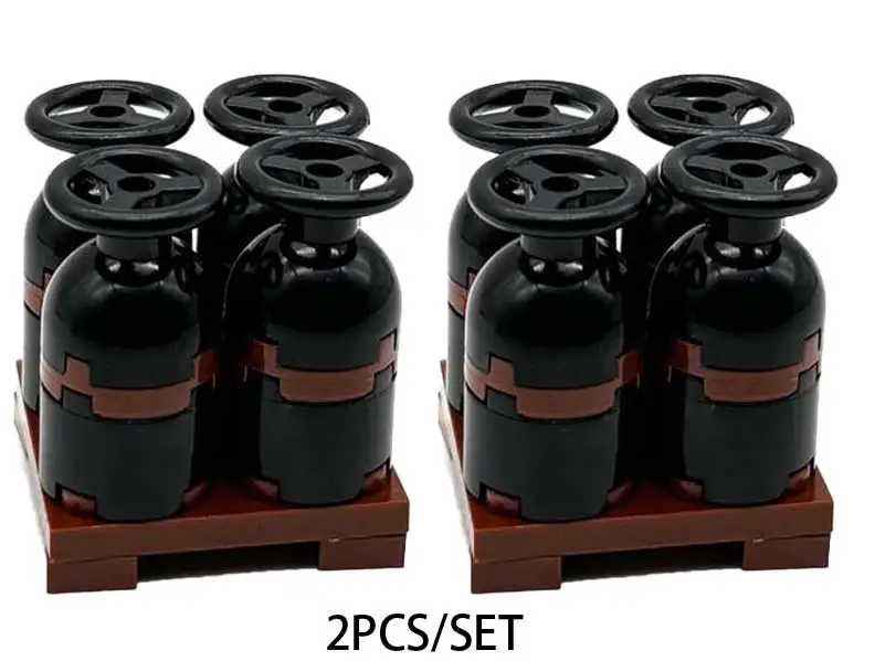 MOC Brandstof Gas Tank Bouwstenen Kit Wijnvaten Goederen Container Heftruck Bakstenen Speelgoed Jongens Cadeau