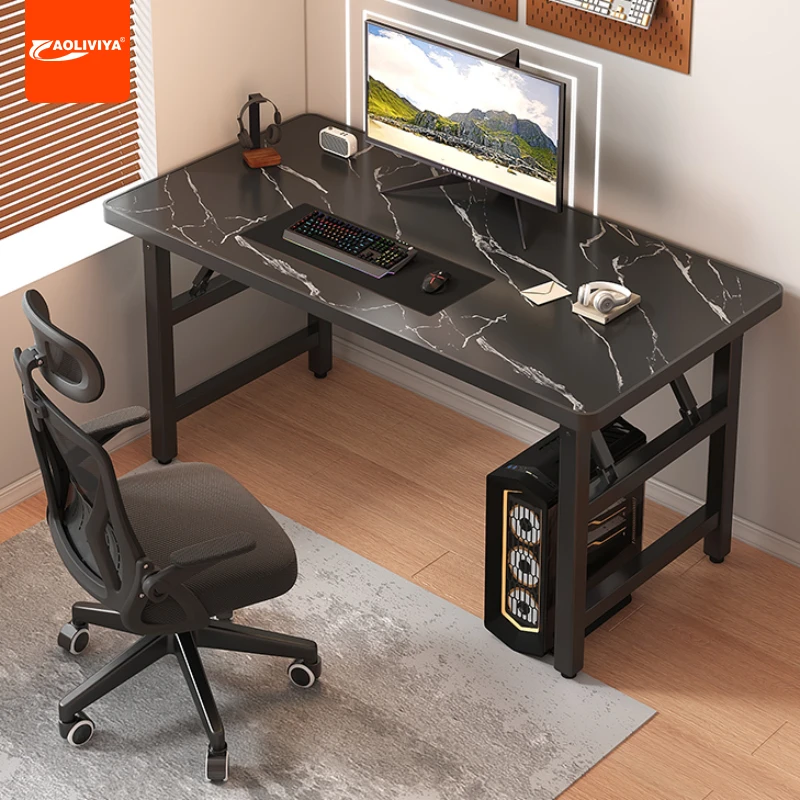 Aoliviya Computer Desk Home Installation-Free Folding Table Bedroom Simple Desk Office Desk Student Dormitory E-Sports Table