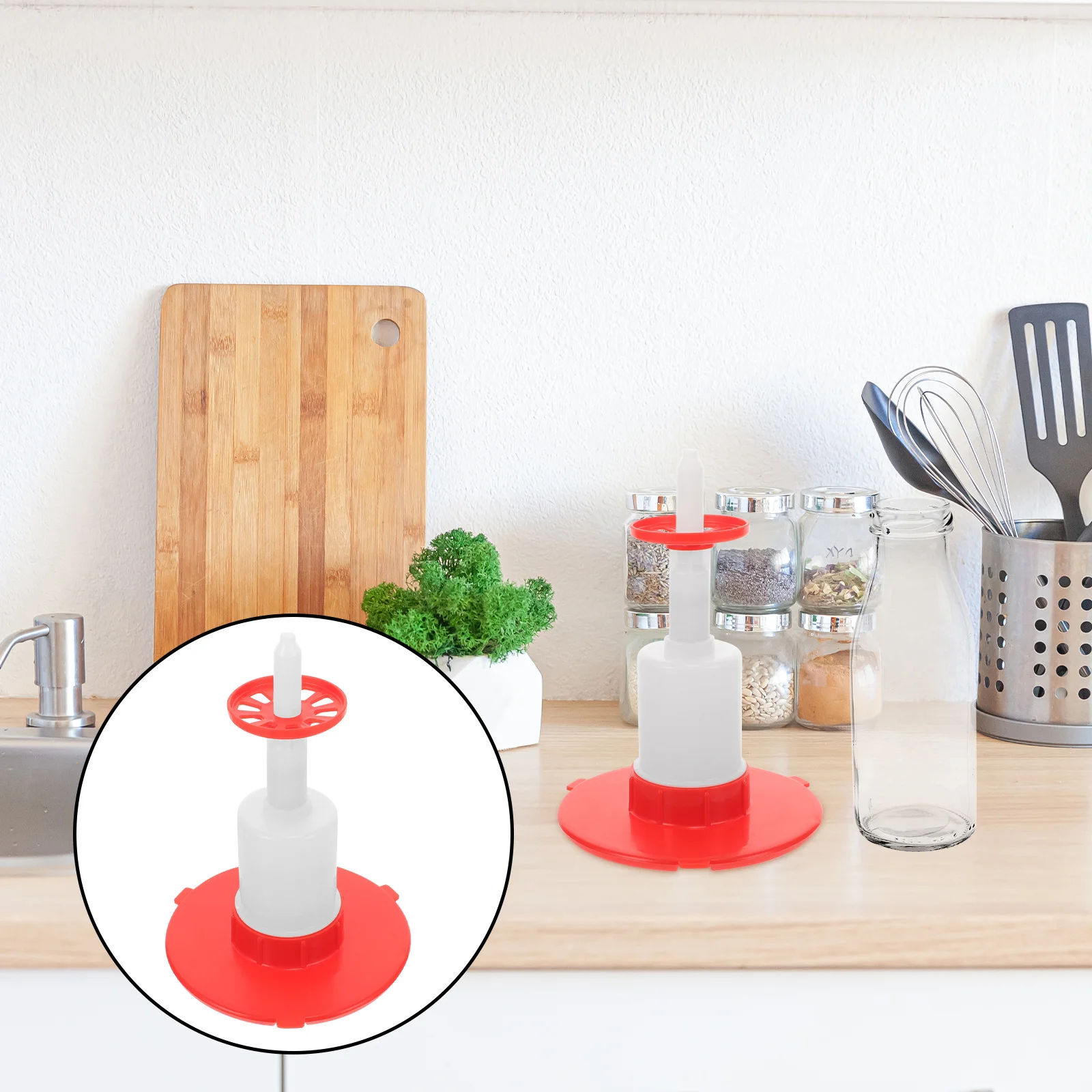 1 Juego de Lavador y Enjuagador de Botellas DIY para Botellas de Vino y Cerveza, Herramienta de Limpieza de Cocina, Fregador de Botellas de Plástico, Sistema de Enjuague Rápido y Eficiente