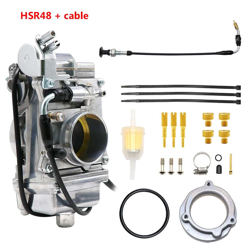 Zsdtrp Motorfiets Carburateur Mikuni Hsr TM42 42Mm HSR45 45Mm HSR48 48Mm Voor Harley Evo Evolution Pumper Carburateur met Jets