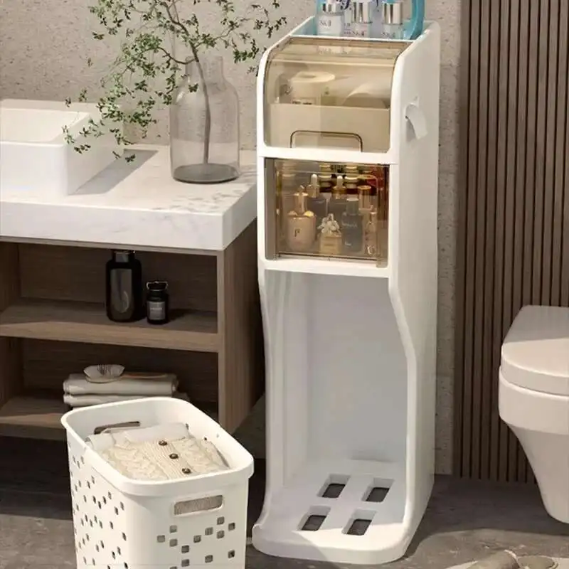 

Luxury Toilet Makeup Vanity Modern Storage Jewelry Organizer Shelf Bathroom Cabinet Simple Organizer Tocador Lounge Furniture