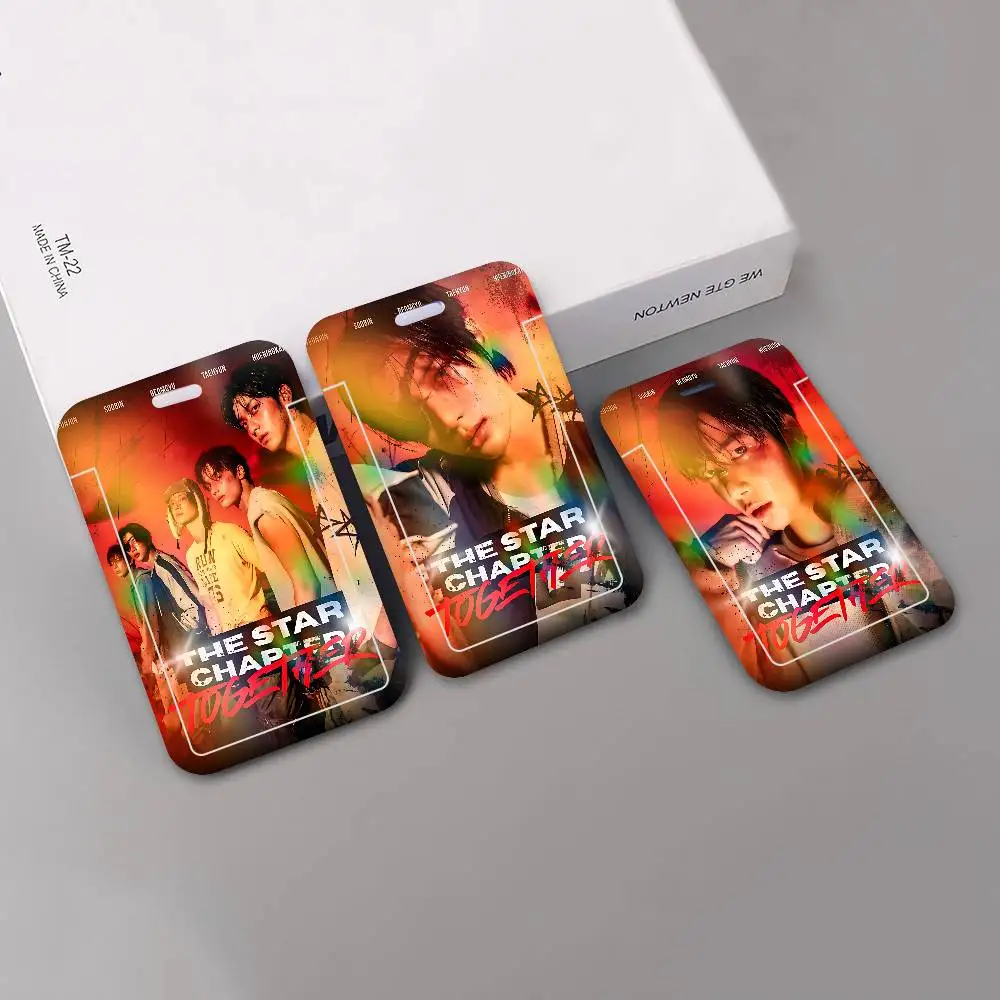 

1 шт. Держатель для пропуска/карты Famous Kpop TXT, держатель для студенческого билета, шейный ремешок для карт, подарок