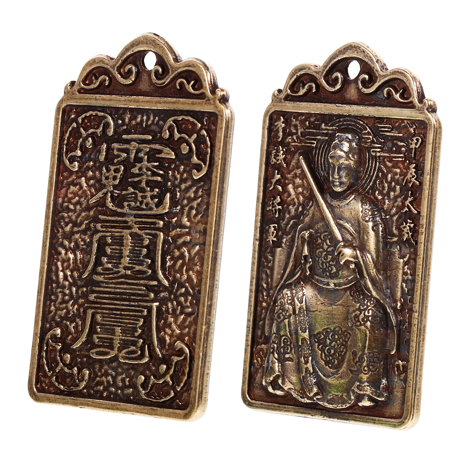 

2pcs Taisui Brand Keychain Copper Alloy Dragon Year Protection Hanging Pendants Amulet DIY Accessory Fengshui Decor