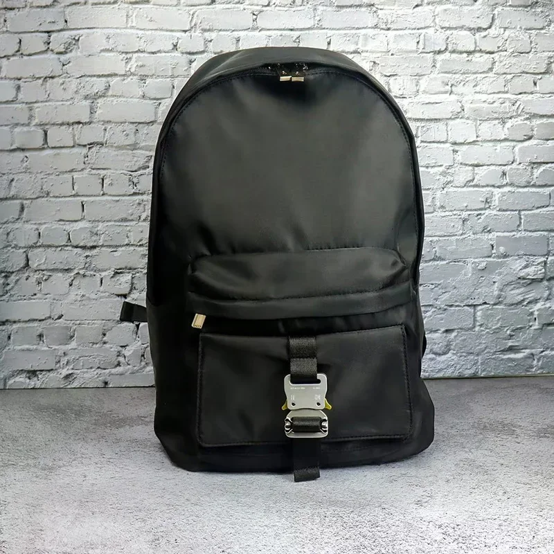 

1017 ALYX 9SM Backpacks Buckle Closure Nylon High Capacity Computer Bag 1:1 High Quality Alyx Black Function Package