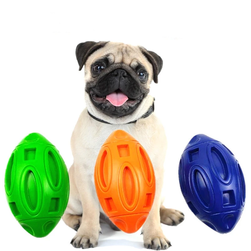 

Pet Toys Dog Toys Rugby Ball Rubber Wear-resistant Bite Ball Outdoor Interactive Teething Vocalization