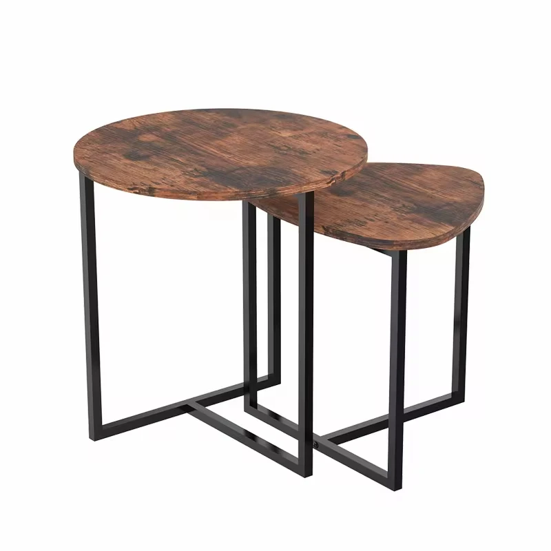

Modern Italian Combination Table Coffee Antique Wooden Geometric Side Bed Table Furniture for Living Room