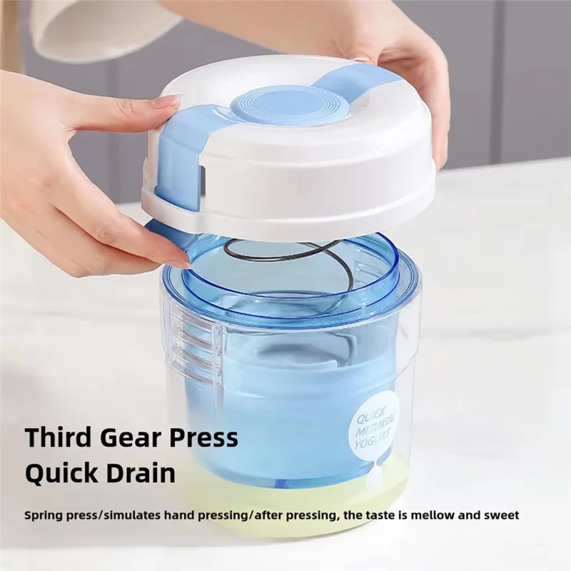 مصفاة الزبادي والجبن متعددة الوظائف - تصميم مدمج لسهولة التخزين، مثالية لصنع الزبادي اليوناني الكريمي السميك-LICG