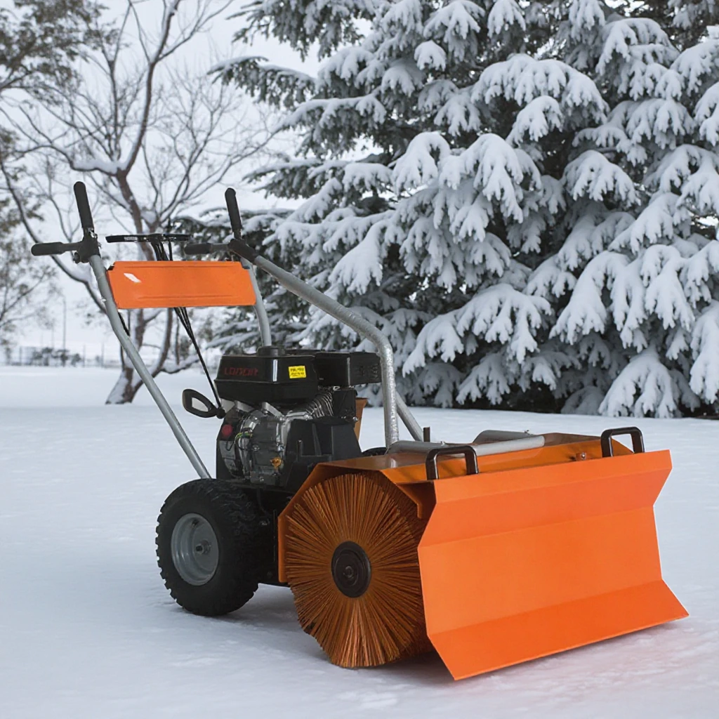 Self-Propelled Mini  Automatic Snow Blower Machine Small Industrial Brush Petrol Cordless For Snow Sweeping