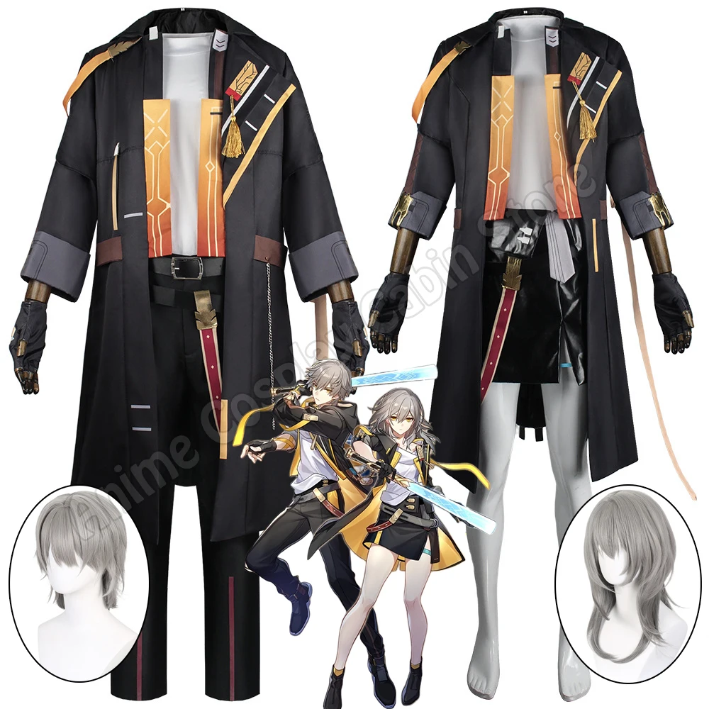 Costume de cosplay Trailblazer du jeu Honkai Star Rail, pour homme et femme, avec perruque et uniforme, costumes d'Halloween unisexes