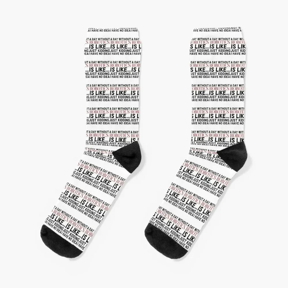 a day without robotics is like just kidding i have no idea Socks winter gifts cool tennis Boy Socks Women's