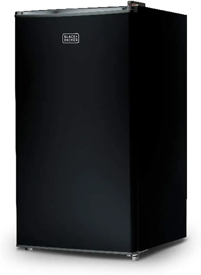 

Compact Refrigerator Energy Star Single Door Mini Fridge with Freezer, 3.2 Cubic Feet, Black