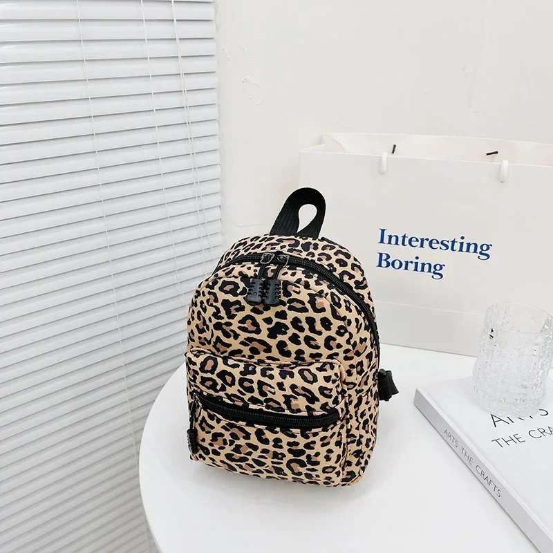 

Women's Mini Nylon Backpack Animal Print, Trendy Lightweight School Bag for Teen Girls, Durable Casual Daypack & Knapsack