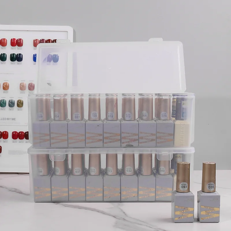 مسمار البولندية مسمار الغراء صندوق تخزين حامل حاوية شفافة صندوق فارغ تنظيم حالة ارتداء مسمار أدوات الرسم التخزين