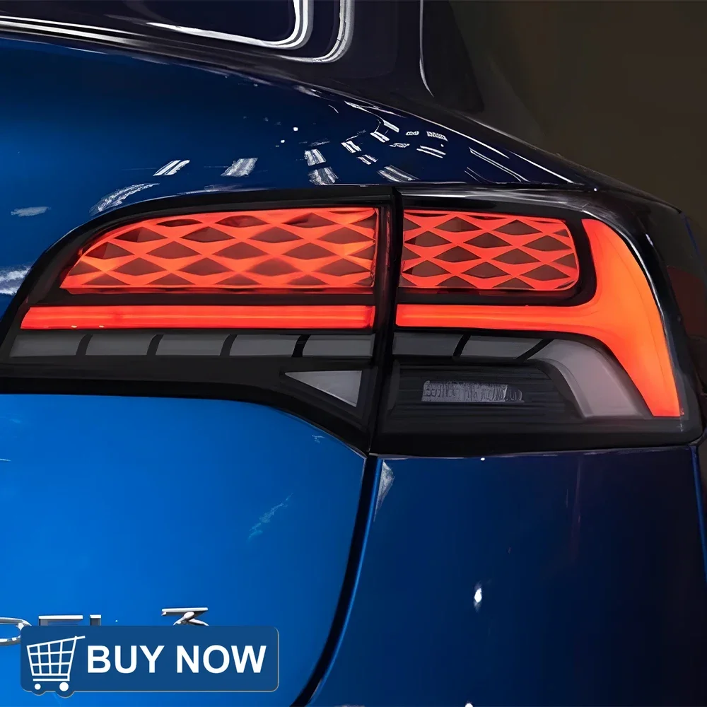 

For Tesla Model 3 Model Y 2019-2023 Auto Rear Lamps Assembly Upgrade Led Dynamic Streamer Signal Lamp Car Taillights Accessories