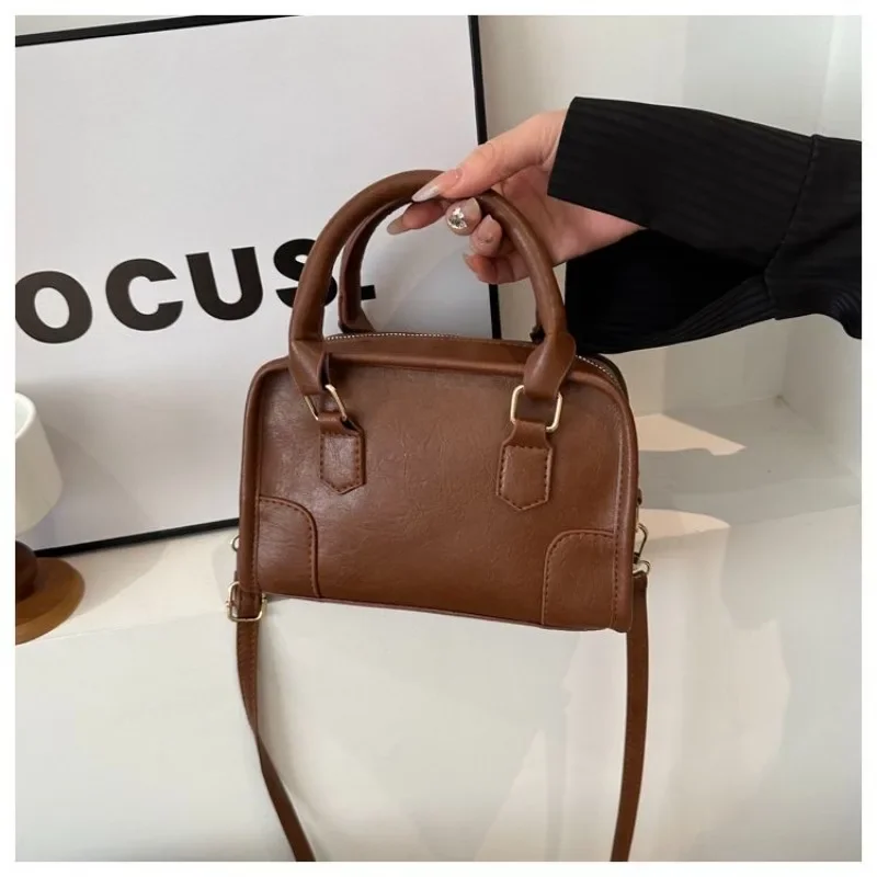 Vintage Pillow Female Autumn and Winter New Style New Wave Handbag Small Square Bag All-match Crossbody Bag