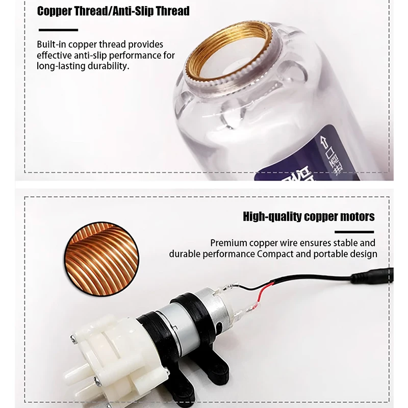 Electric Liquor Filter Pump Mini Alcohol Filtration Machine Home Brew Liquor Purifier with Ceramic Activated Carbon Filter