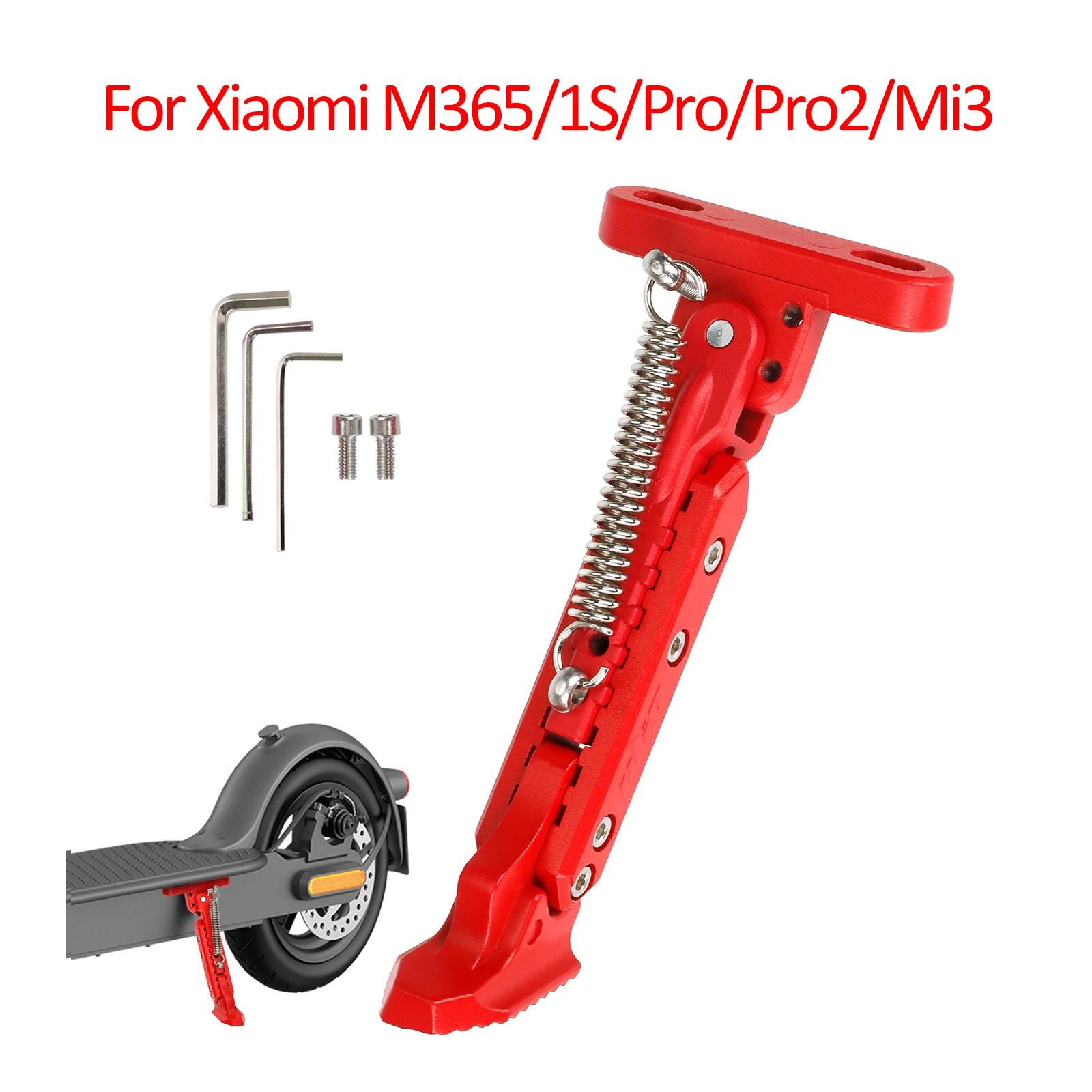 Ulip Scooter Upgrade V2.0 Fußstütze Erweiterbarer Seitenparkständer für Xiaomi/Max G30/Zero/Kaabo/Vsett 9 Elektroroller