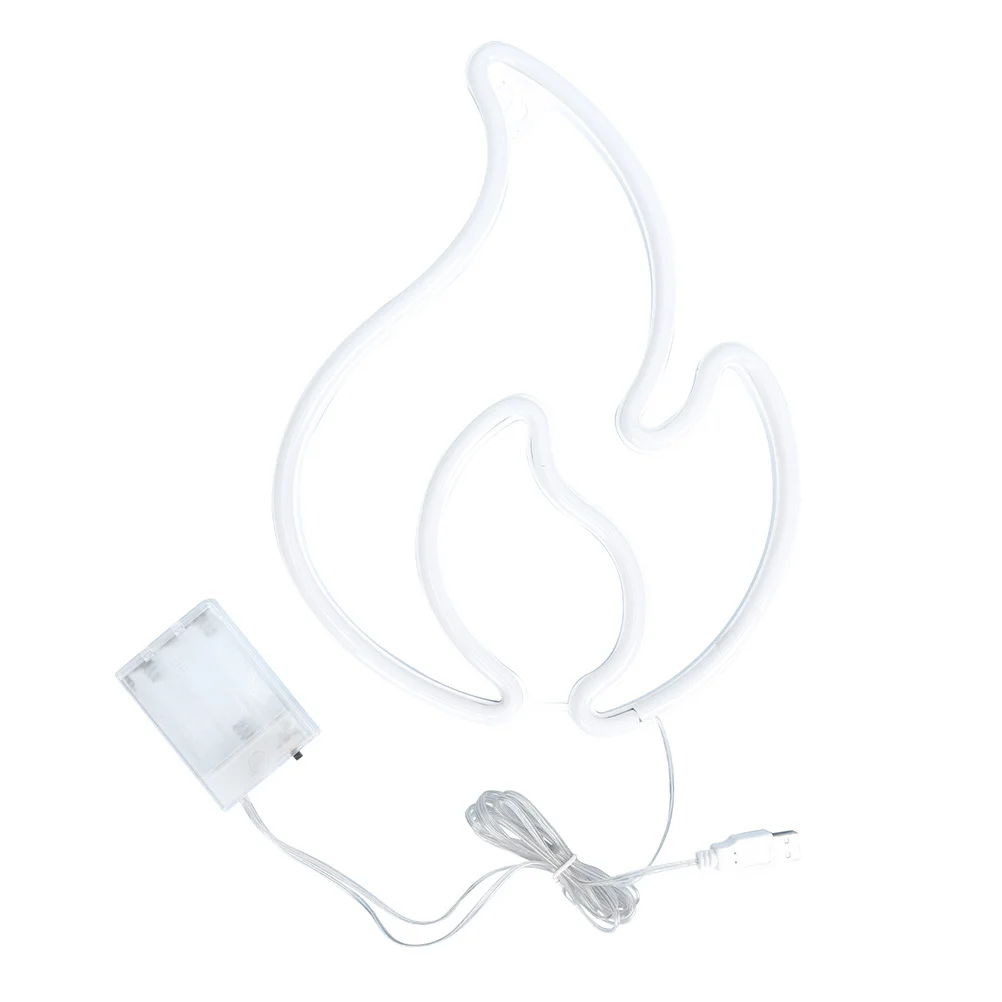 

Светодиодный неоновый ночник с пламенем, вечерние атмосферные светильники, теплый настольный настенный неоновый знак, украшение, светодиодный моделирующий свет, ночник