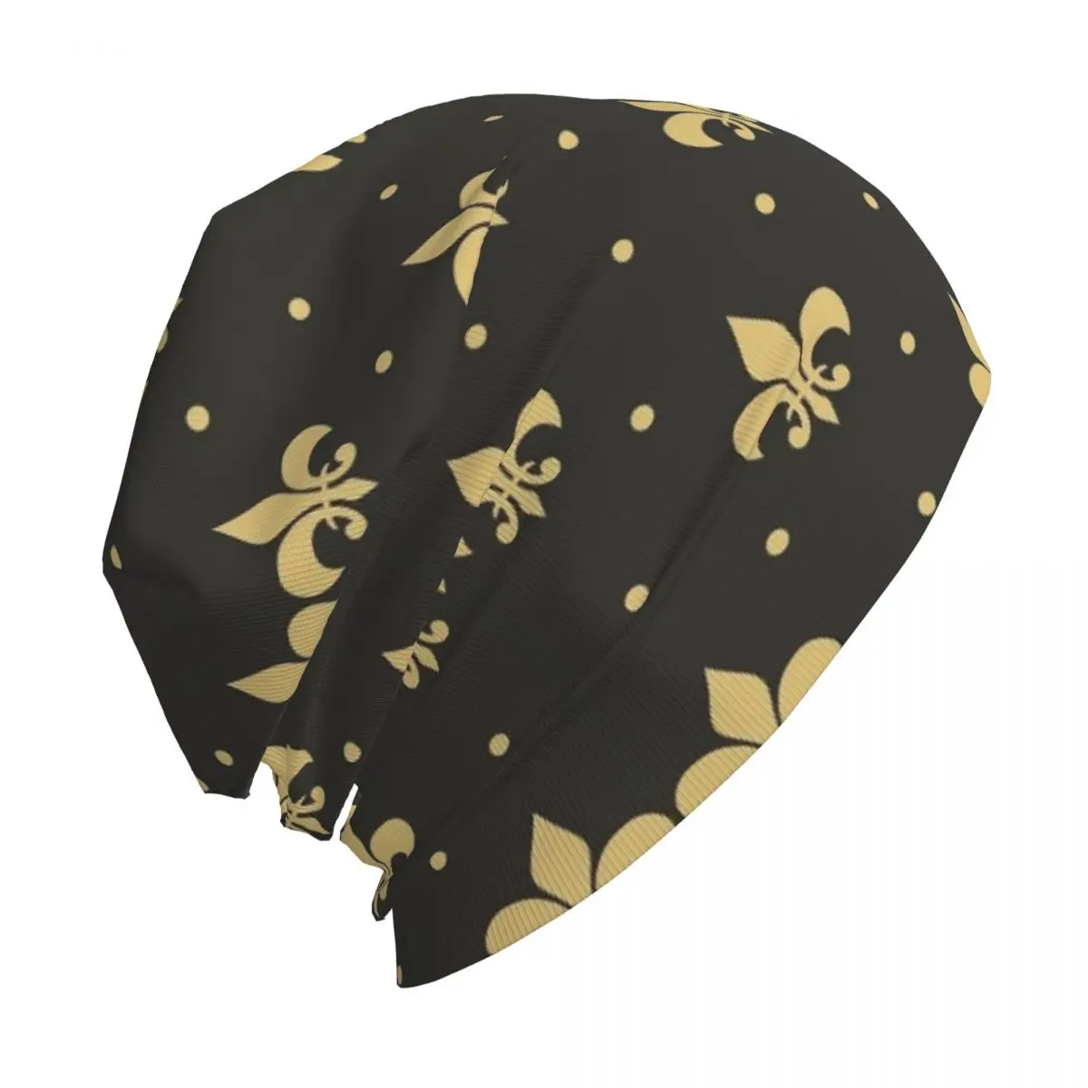 Fleur De Lis Design Bonnet Hat Fashion Outdoor Skullies Beanies Hat dla mężczyzn i kobiet Ciepłe czapki podwójnego zastosowania