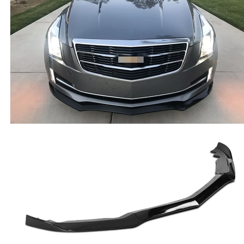 Car Front Bumper Canards Spoiler Lip Lower Splitter Guard Board For Cadillac ATS 2015 2016 2017 2018