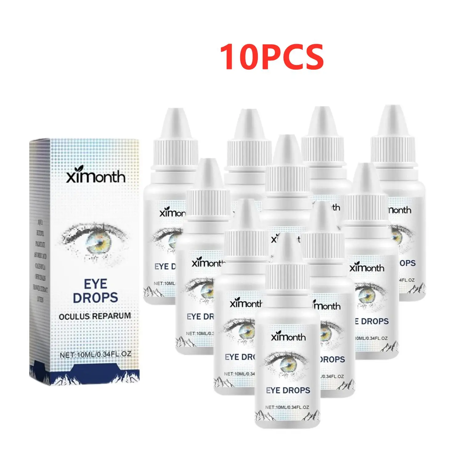 Gouttes hydratantes pour les yeux, sérum pour les soins de santé pour femmes et hommes, 10ml, 10 pièces