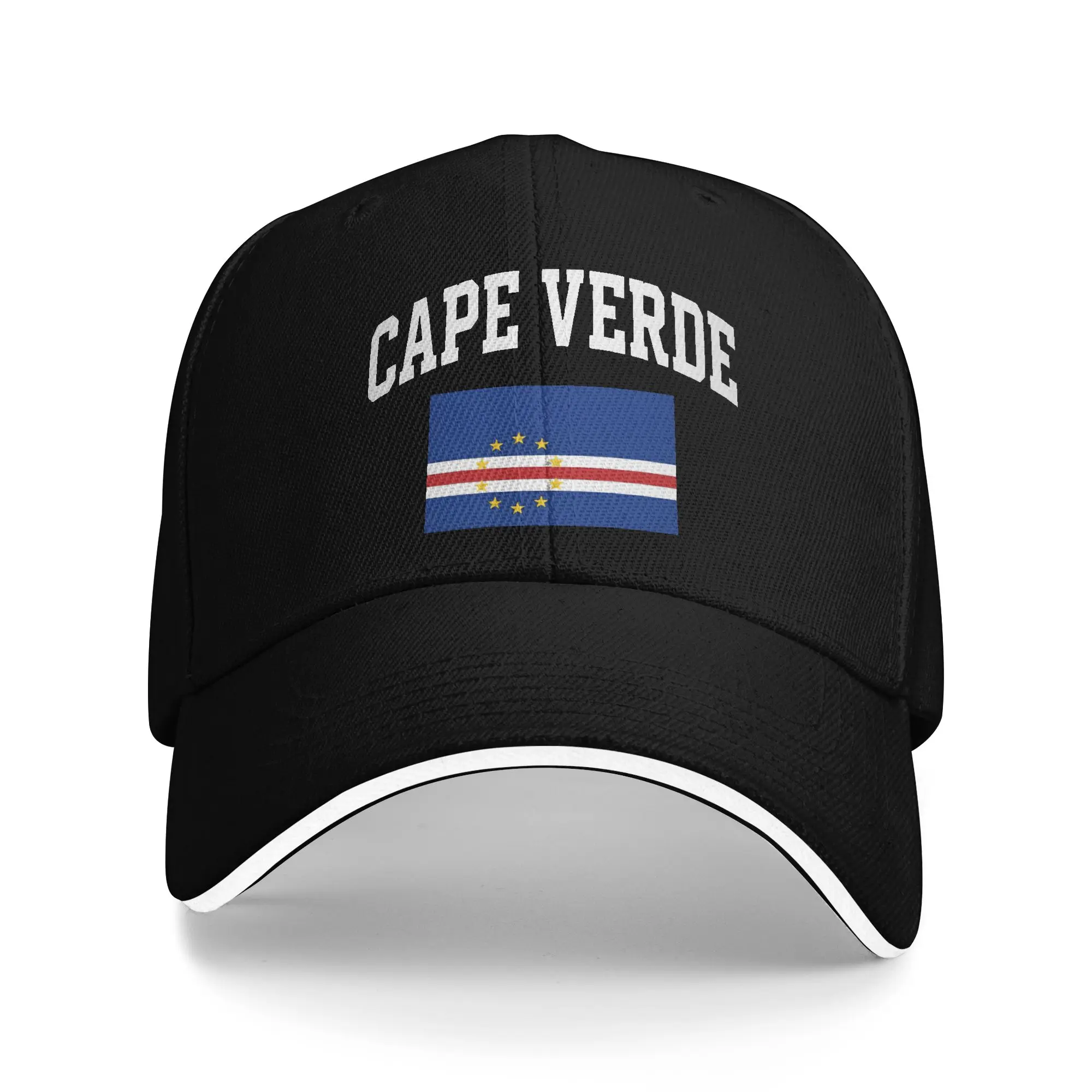 Casual Baseball Cap Vintage Outline Cape Verde  Outdoor Sports Hip Hop Hats For Unisex-Teens Sunscreen Stylish Baseball Caps