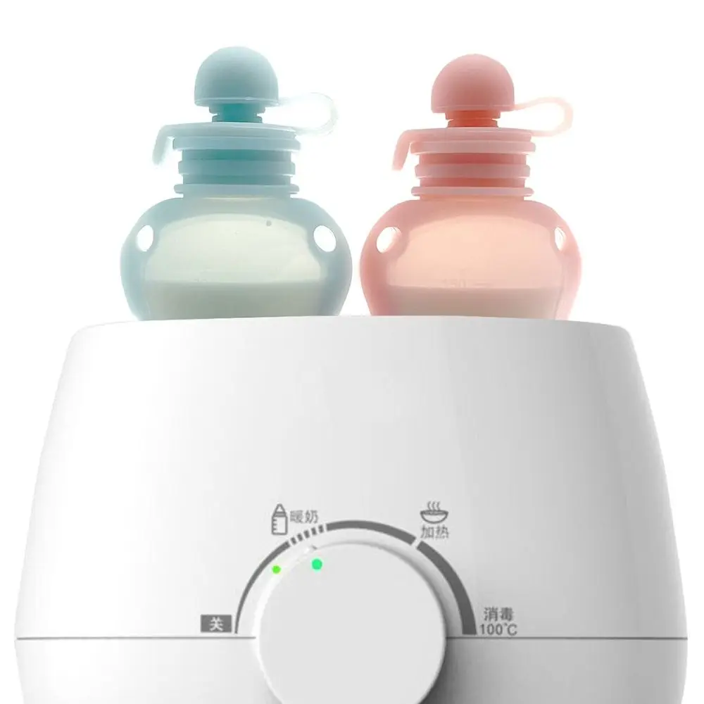 

Пищевые силиконовые пакеты для еды без BPA, емкость 150 мл, моющийся сжимаемый чехол, многоразовые бутылки для малышей