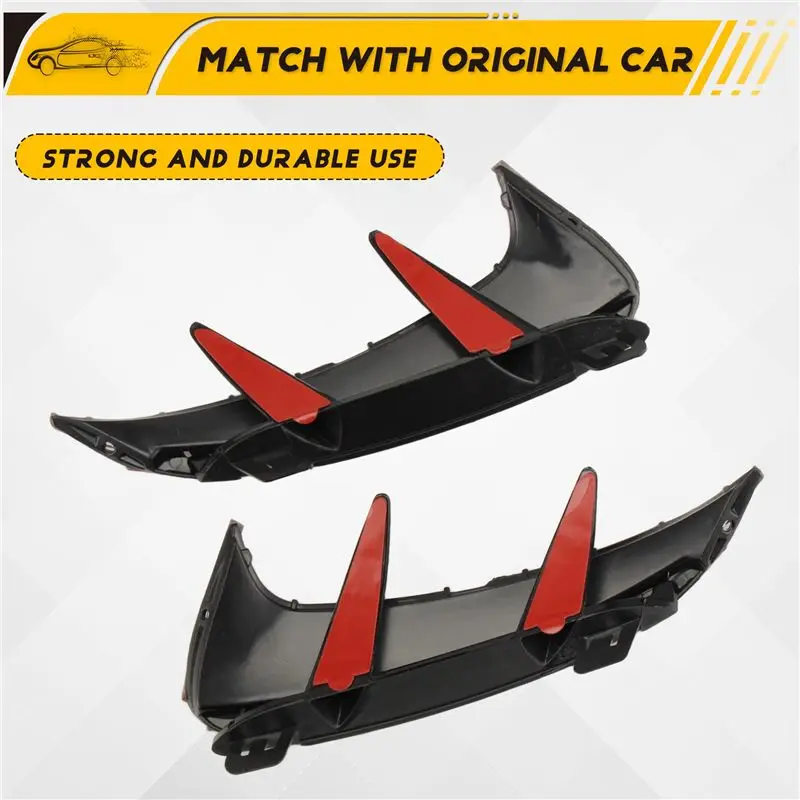 A13F-Car Rear Bumper Splitter Spoiler Rear Fog Lamp Spoiler Cover Trim For Mercedes-Benz A-Class W177 2019+ Buckle Style