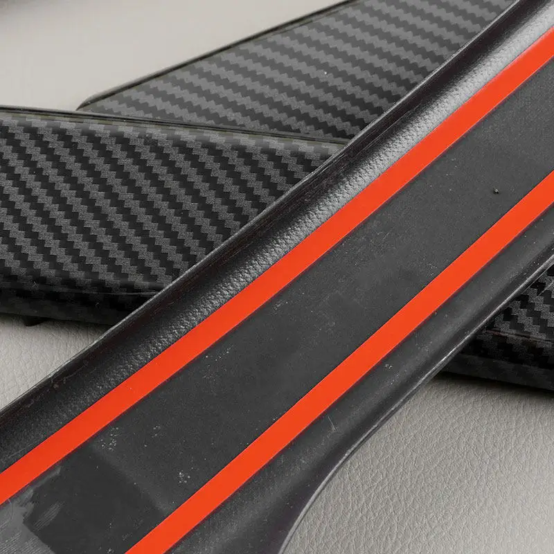4pcs ABS Carbon Fiber Texture Interior Door Armrest Panel Door Pull Handle Cover Trim For VW Tiguan 2008 - 2016