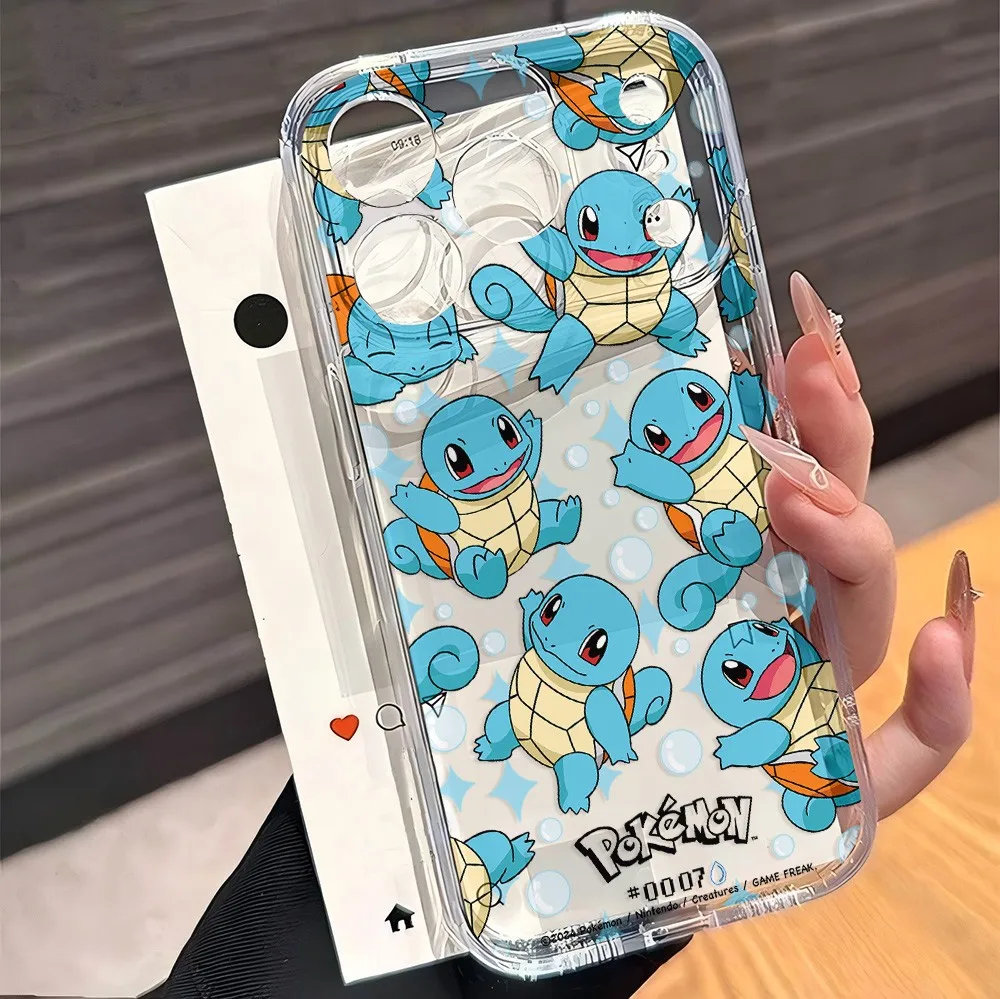 HEISSE Anime Niedliche P-Pokemons Handyhülle für iPhone 17e 17 16 16e 15 14 13 12 11 Mini Pro Max X XR XSMax Air Plus Transparent