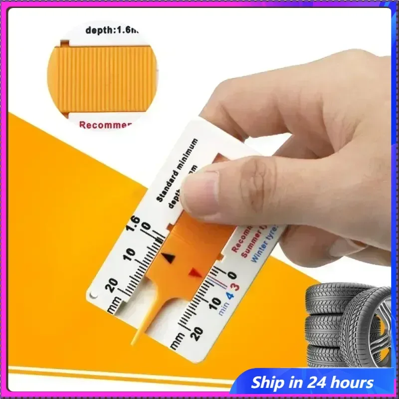 

0-20mm Auto Car Wheel Tread Depthometer Depth Indicator Ruler Plastic Tread Gauge Tire Tread Depth Meter Tire Wheel Measure Tool