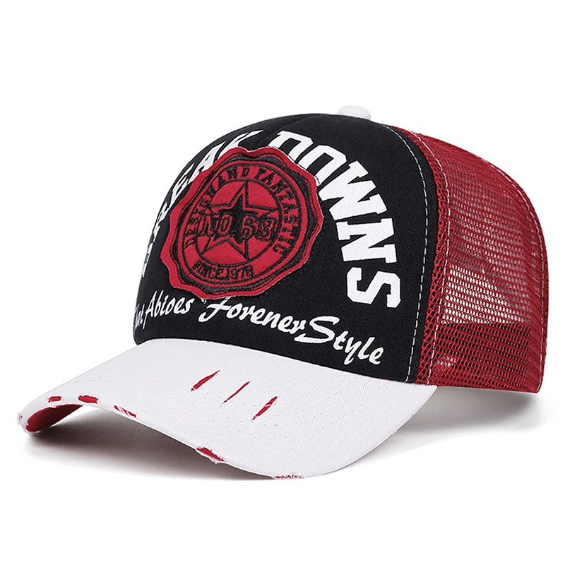 2025 الإبداعية الجديدة الخماسي NO68 قبعة بيسبول مطرزة في الهواء الطلق الترفيه اليومي الديكور الهيب هوب قبعة للجنسين ظلة صافي قبعة