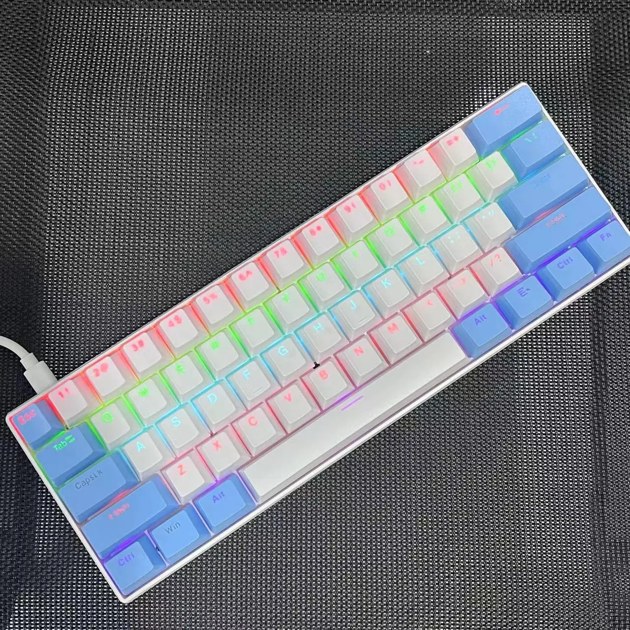 

Проводная механическая клавиатура, 87-клавишная компьютерная игровая киберспортивная клавиатура с заводским механическим валом освещения RGB