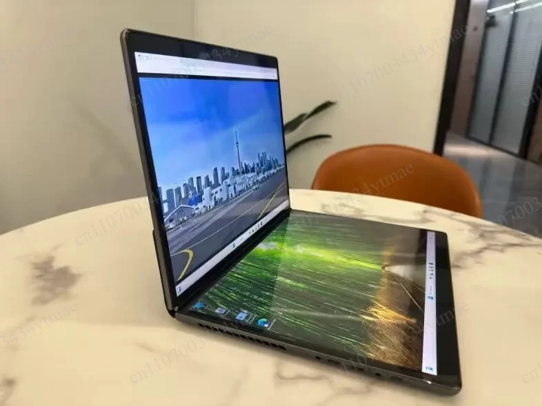 13.5 Inch Dual Touch Screen Laptop Intel Celeron N100 Slim Portable Dual Display Notebook Business Office Mini Laptop Computer